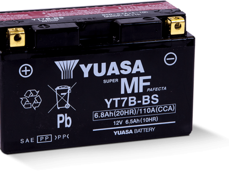 Yuasa YT7B-BS Maintenance Free AGM 12 Volt Battery (Bottle Supplied) Fashion