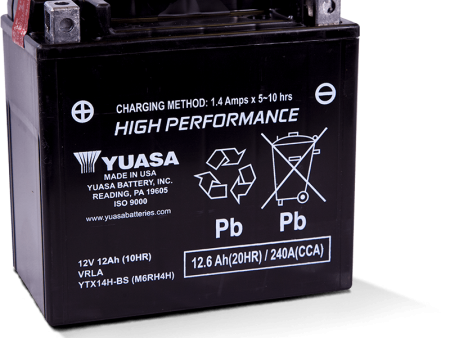 Yuasa YTX14H-BS High Performance AGM 12 Volt Battery (Bottle Supplied) Fashion