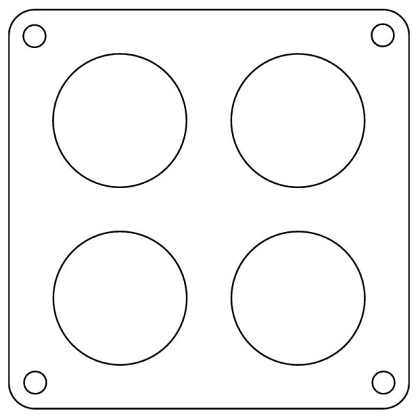 Cometic Holley 4500 Dominator .047in Fiber Carburetor Gasket - 1.75in Holes - 4-Hole For Discount