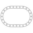 Cometic Fuel Cell .062in Fiber Filler Gasket - 24 Bolt - Oval Hot on Sale