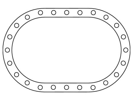 Cometic Fuel Cell .062in Fiber Filler Gasket - 24 Bolt - Oval Hot on Sale