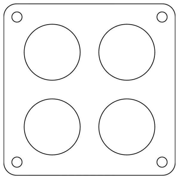 Cometic Holley Dominator 4-Hole .060in Fiber Carburetor Gasket - 2.00in Holes For Sale